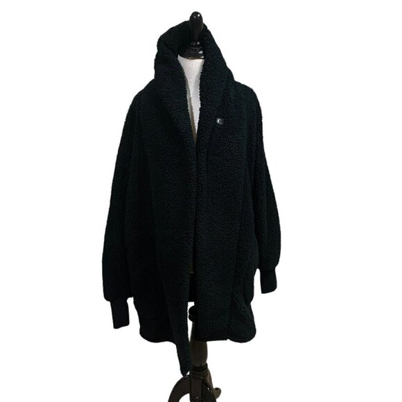 BumbleBella by Jill Martin Women's Size XXS Shawl Sherpa Cardigan Fits HUGE - Picture 2 of 10